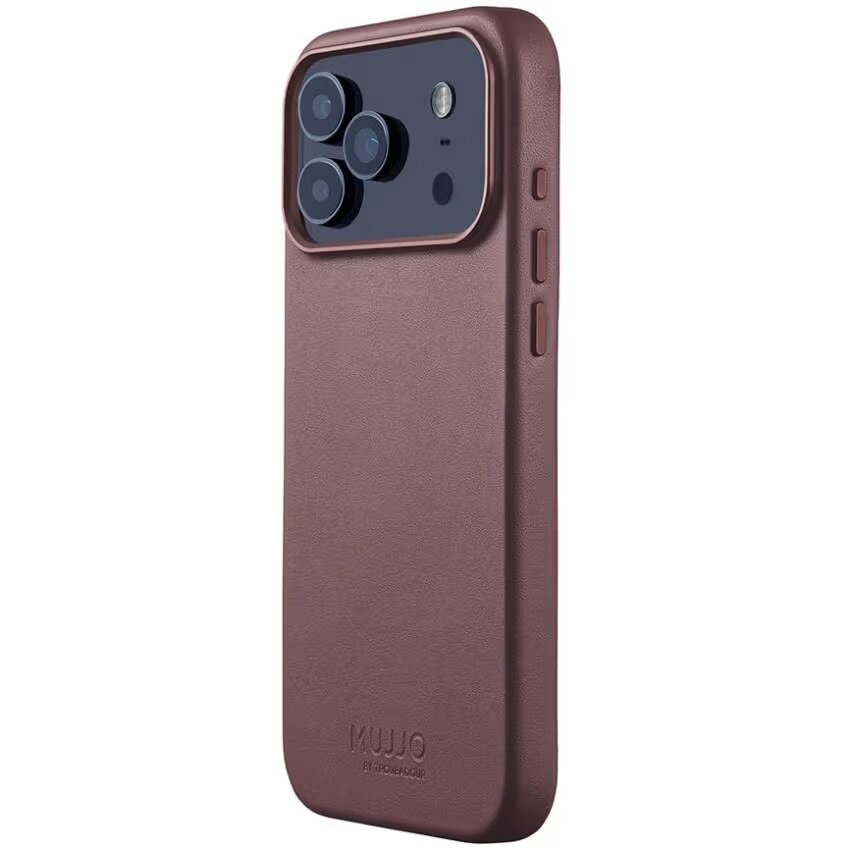 Чехол защитный Mujjo Leather для iPhone 17 Pro Max Красный (Bronze Red)