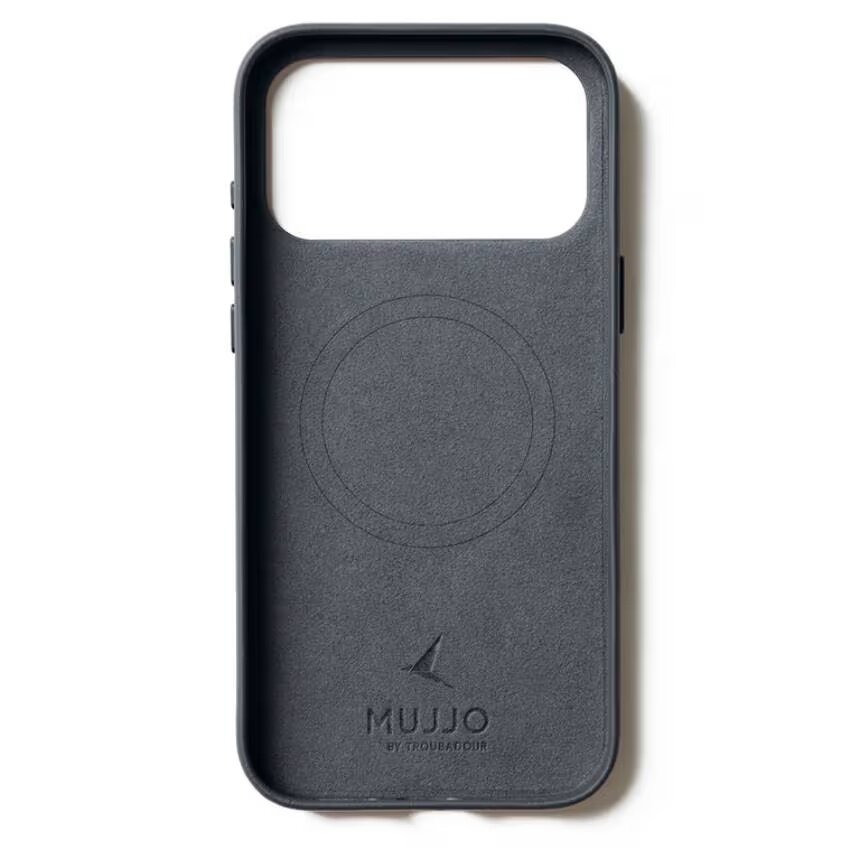 Чехол защитный Mujjo Leather для iPhone 17 Pro Max Серый (Basalt)