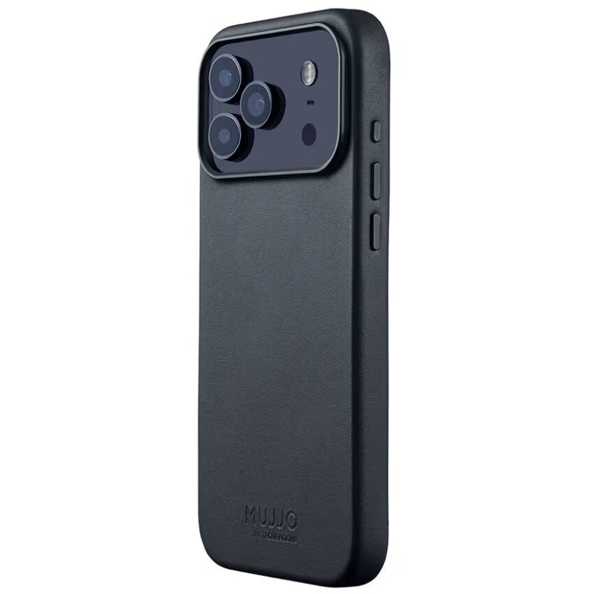 Чехол защитный Mujjo Leather для iPhone 17 Pro Max Серый (Basalt)