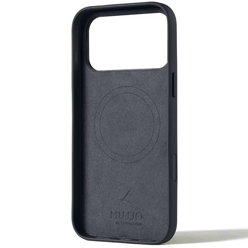Чехол защитный Mujjo Leather для iPhone 17 Pro Max Серый (Basalt)