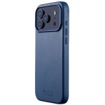 Чехол защитный Mujjo Leather для iPhone 17 Pro Max Синий (Monaco Blue)