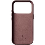 Чехол защитный Mujjo Leather для iPhone 17 Pro Красный (Bronze Red)