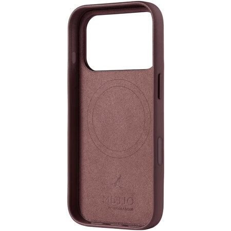 Чехол защитный Mujjo Leather для iPhone 17 Pro Красный (Bronze Red)