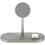 Беспроводное зарядное устройство uBear Stage Pro 3 в 1 MagSafe Титан
