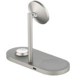 Беспроводное зарядное устройство uBear Stage Pro 3 в 1 MagSafe Титан