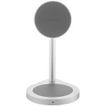 Беспроводное зарядное устройство uBear Stage 2 в 1 MagSafe Серебро