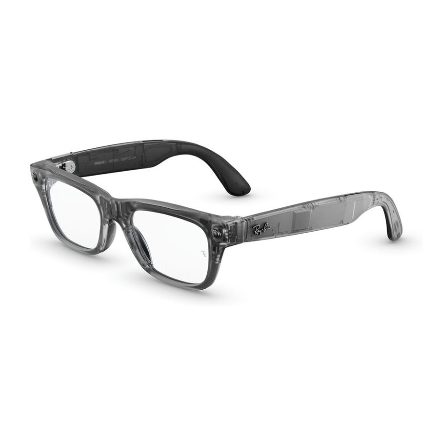 Умные очки Ray-Ban Meta Blazer Optics (Gen 2) Matte Transparent Ice Grey (L) (RW7001)