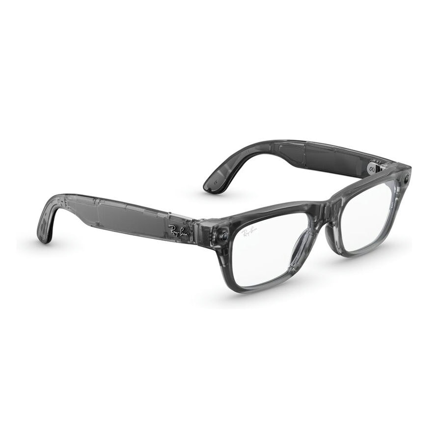 Умные очки Ray-Ban Meta Blazer Optics (Gen 2) Matte Transparent Ice Grey (L) (RW7001)