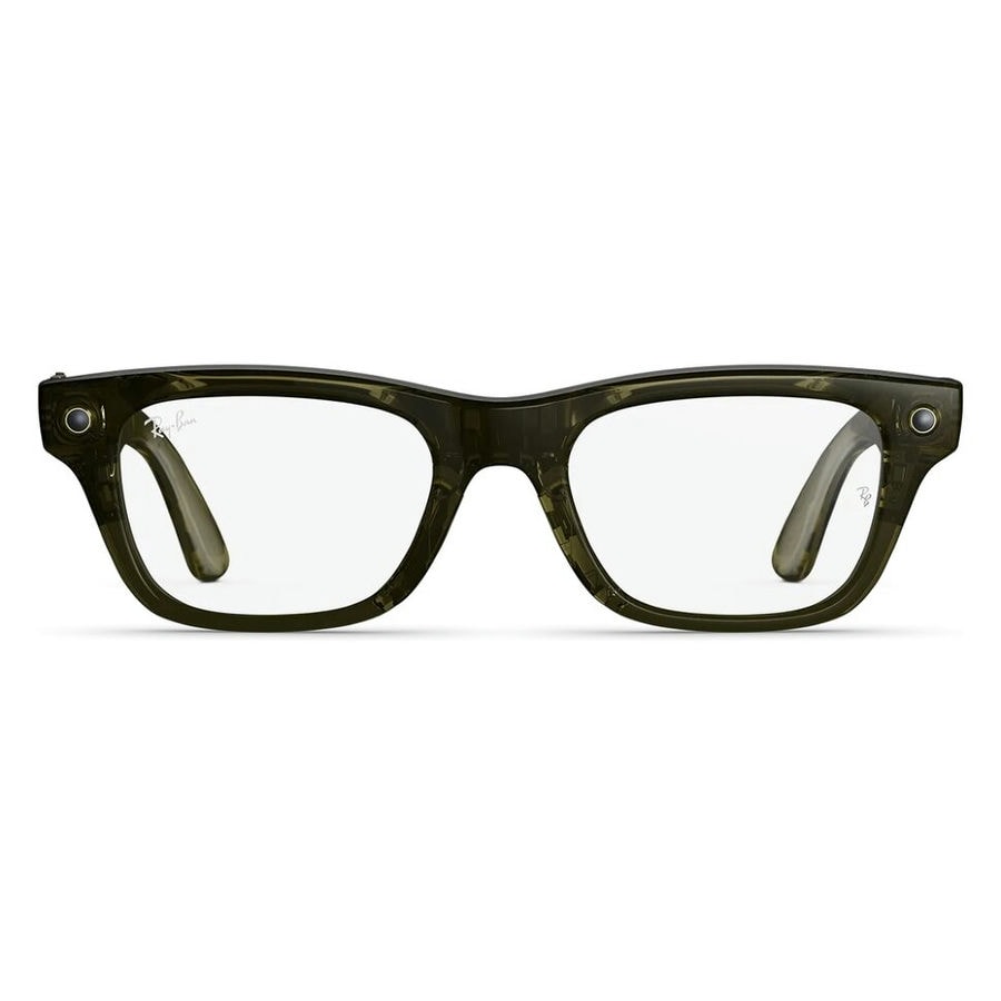 Умные очки Ray-Ban Meta Blazer Optics (Gen 2) Shiny Transparent Dark Olive (L) (RW7001)
