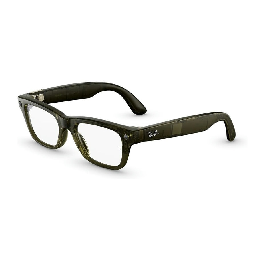 Умные очки Ray-Ban Meta Blazer Optics (Gen 2) Shiny Transparent Dark Olive (M) (RW7001)