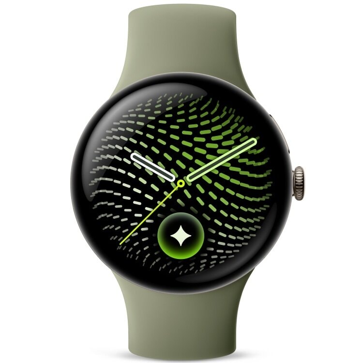 Умные часы Google Pixel Watch 5 45mm Wi-Fi Золотой/Зеленый (Pyrite/Hazel)