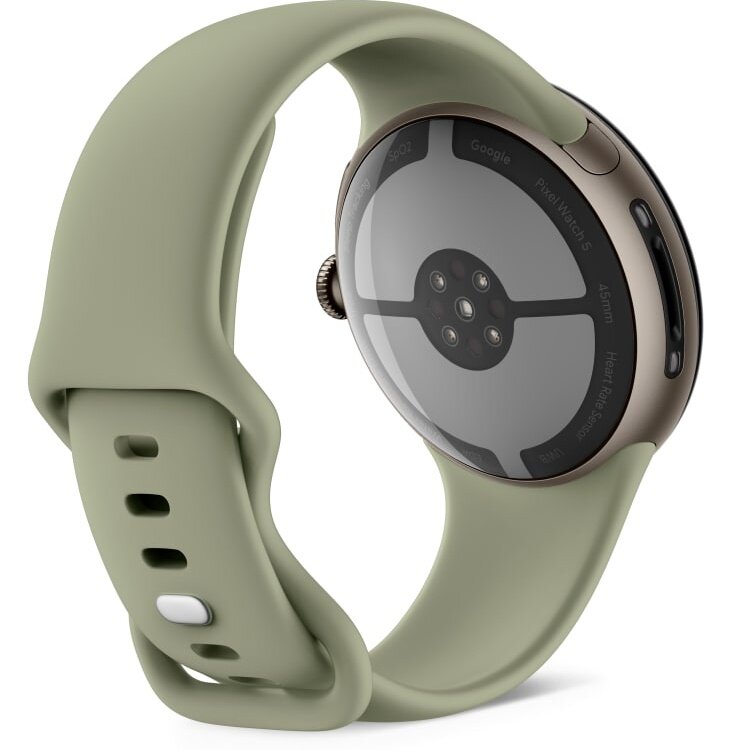 Умные часы Google Pixel Watch 5 45mm Wi-Fi Золотой/Зеленый (Pyrite/Hazel)
