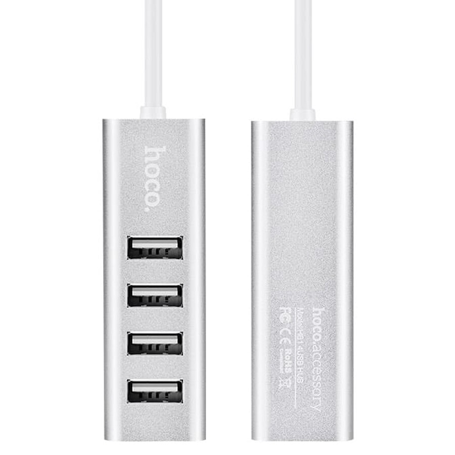 Стыковочная станция HOCO HB1 4xUSB Серебристый