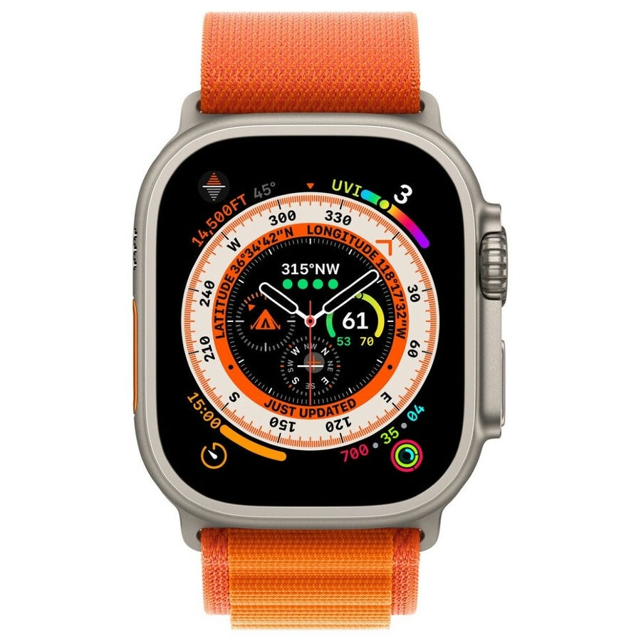 Умные часы Apple Watch Ultra 49mm Titanium Case Orange Alpine Loop (S)