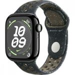 Умные часы Apple Watch Series 10 42mm Jet Black Midnight Aluminum Case with Sky Nike Sport Band (S/M)