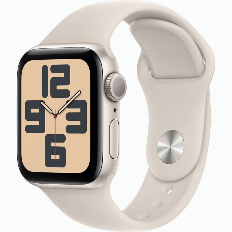 Умные часы Apple Watch SE 2023 44mm Starlight Aluminum Case with Starlight Sport Band (S/M)