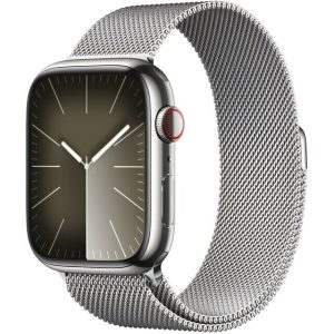 Умные часы Apple Watch Series 9 45mm Silver Stainless Steel Case with Silver Milanese Loop