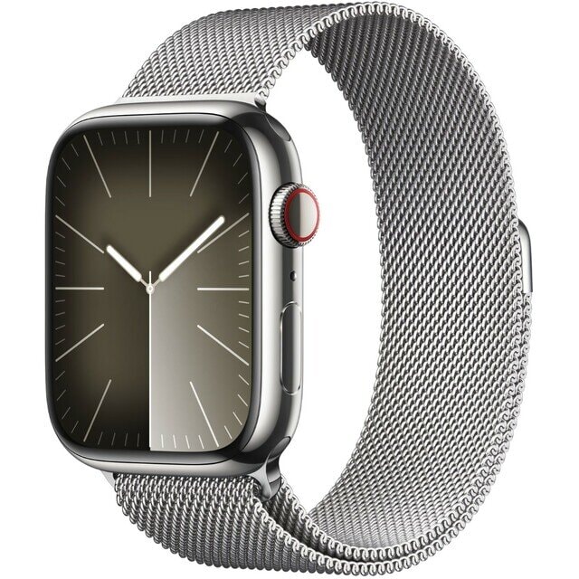 Умные часы Apple Watch Series 9 45mm Silver Stainless Steel Case with Silver Milanese Loop