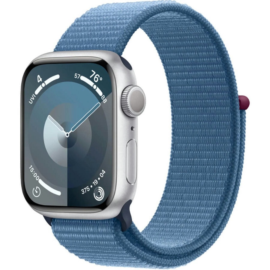Умные часы Apple Watch Series 9 41mm Silver Aluminum Case with Blue Sport Loop